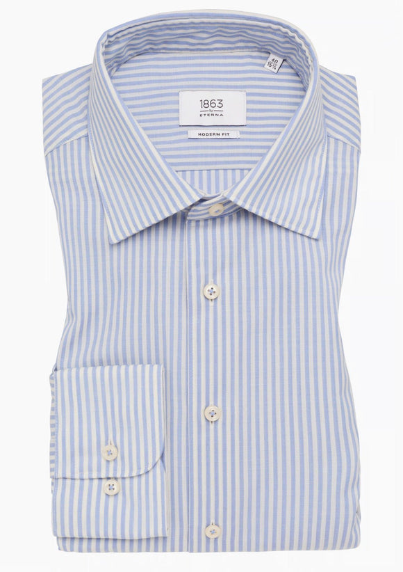 1863 modernfit skjorte i uld/hør - Connoisseur - cph.dk