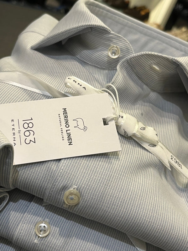 1863 modernfit skjorte i uld/hør - Connoisseur - cph.dk