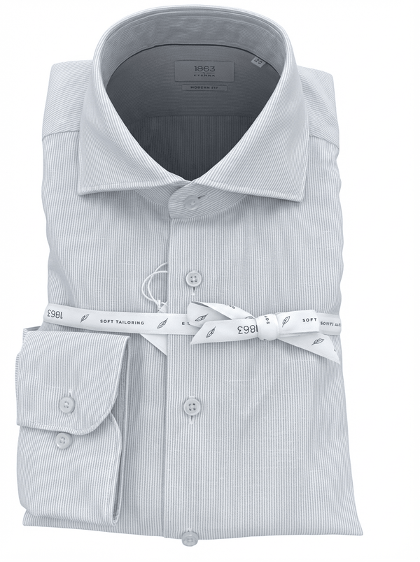 1863 modernfit skjorte i uld/hør - Connoisseur - cph.dk