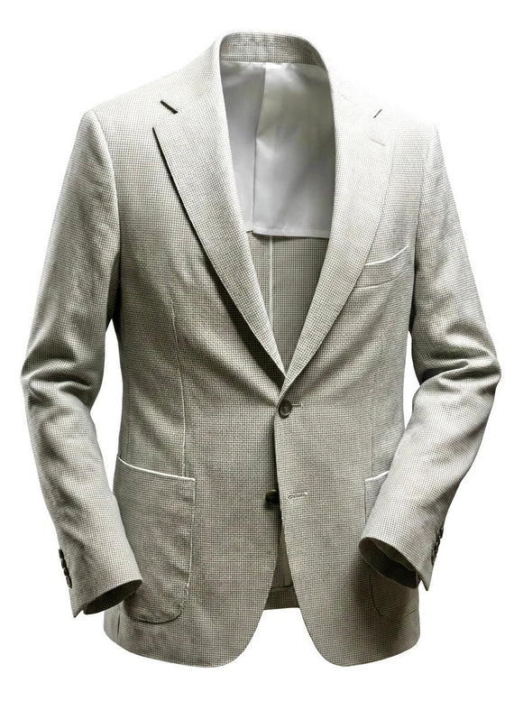 Sportsjakke i Vitale Barberis uld, houndstooth mønster - Connoisseur - cph.dk