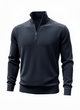 Navyblå 1/2 Zip Extrafine Merinould - Connoisseur - cph.dk