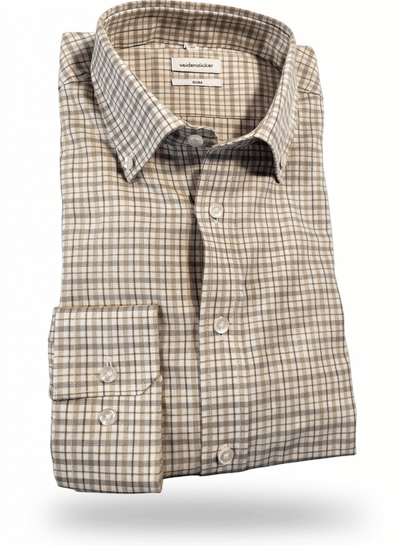 Seidensticker Slim Flannel Shirt – Beige Tern - Connoisseur - cph.dk