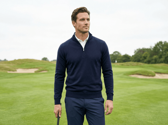 1/2 zip i Extrafine Merinould - Connoisseur - cph.dk